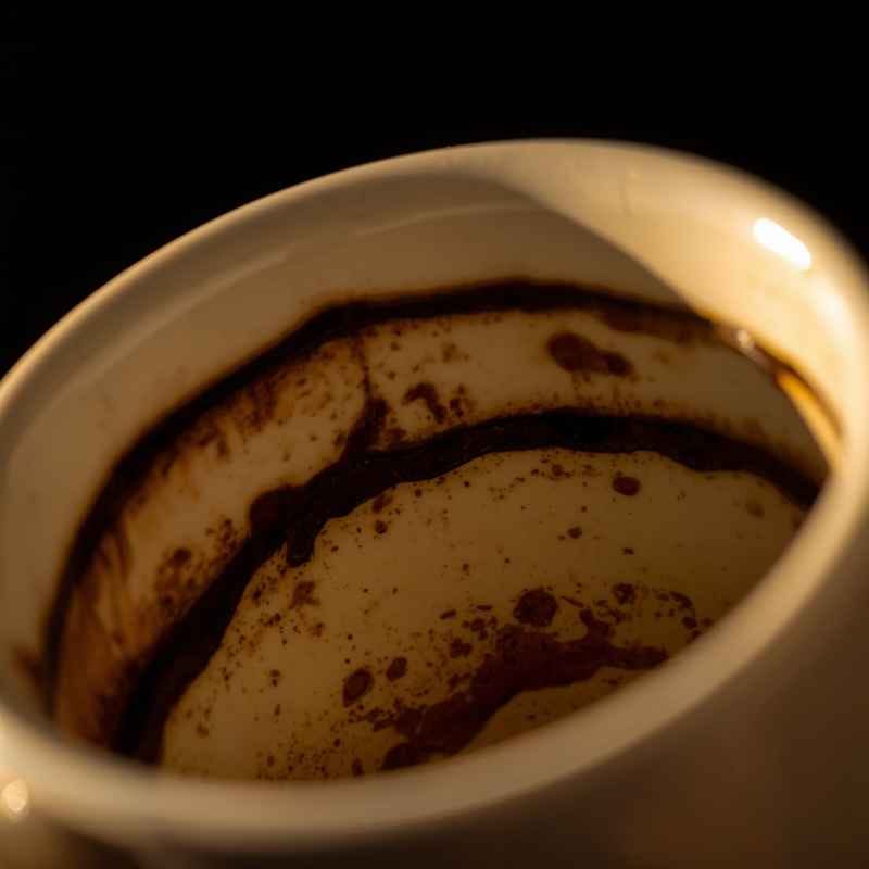 Caffeomanzia: leggere i fondi del caffè Fondi di caffè nella tazzina pronti per la lettura caffeomantica